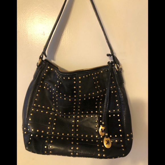 Michael Kors Handbags - Vintage Michael Kors Suede and Leather Studded Hobo Bag